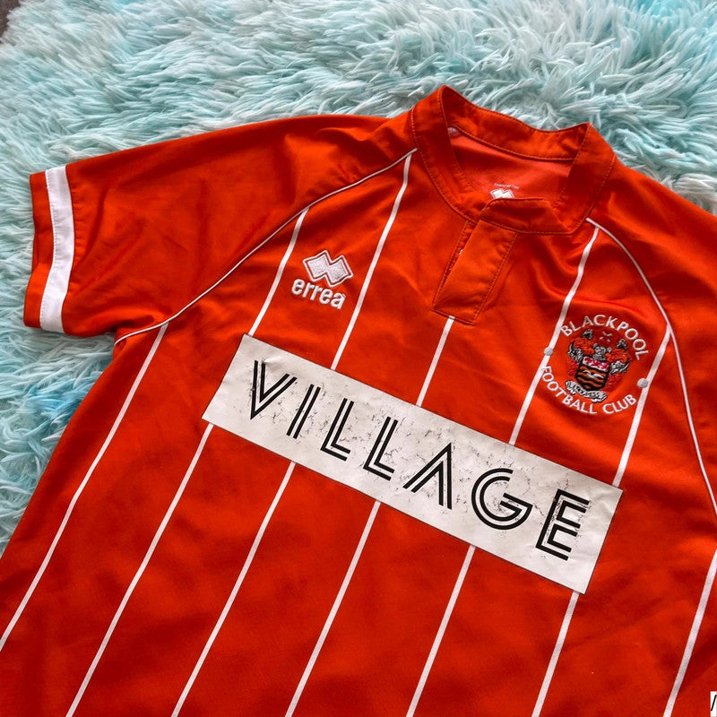 Orange Blackpool Shirt Home Kit Errea - Small