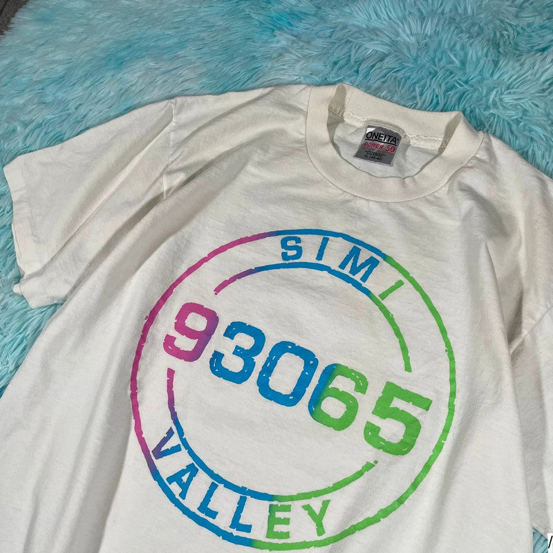 Vintage 90s White Simi Valley Graphic T Shirt - XL
