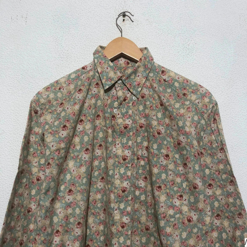 Vintage 90s Floral Patterned Nafnaf Shirt - Small