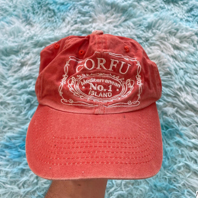 Coral Peach Corfu Tourist Cap