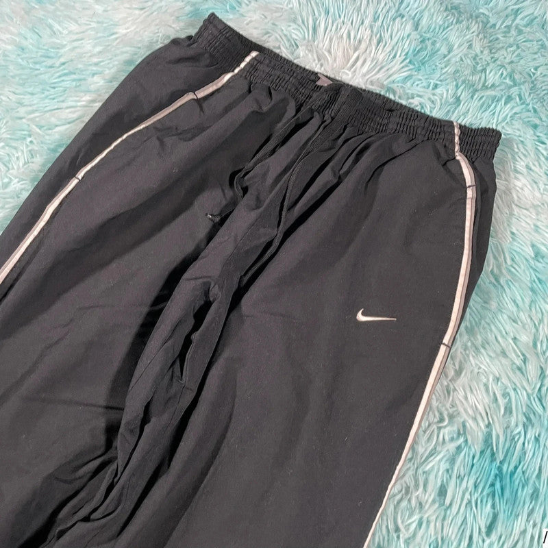Vintage 00s Black Nike Tracksuit Bottoms - Large