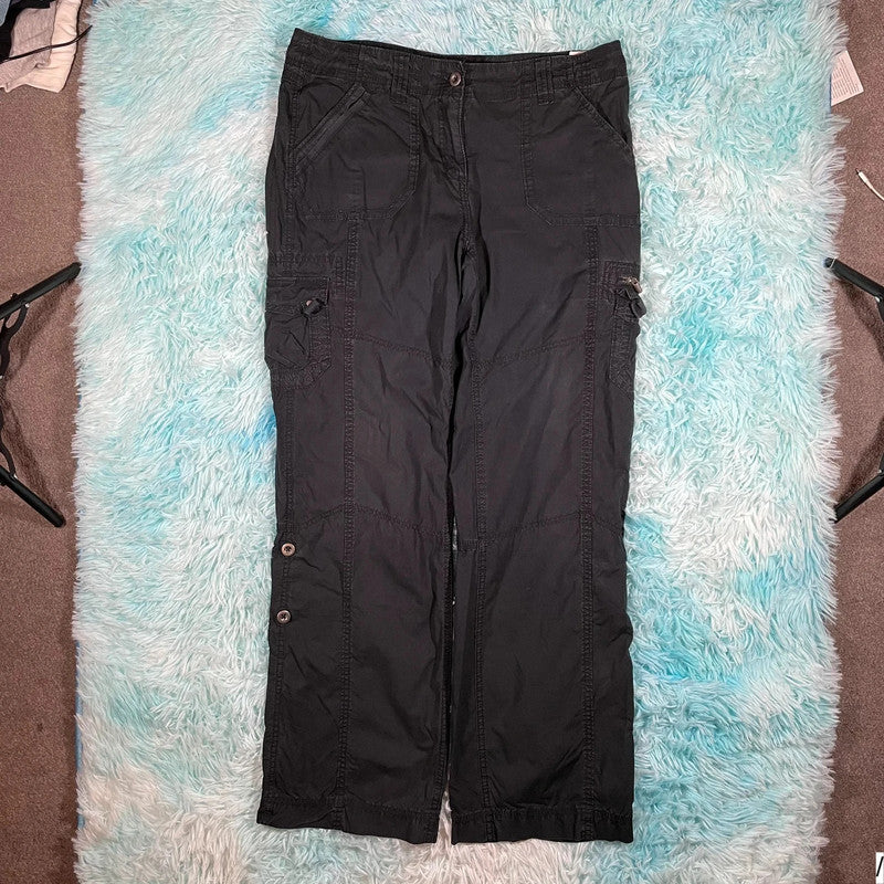 Vintage Black Cargo Trousers M&S - Size 14