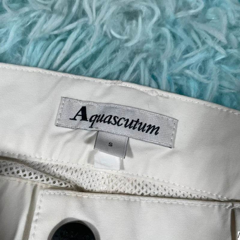 White Aquascutum Golf Trousers - Small