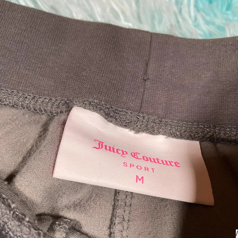 Grey Juicy Couture Velour Tracksuit Bottoms - Medium