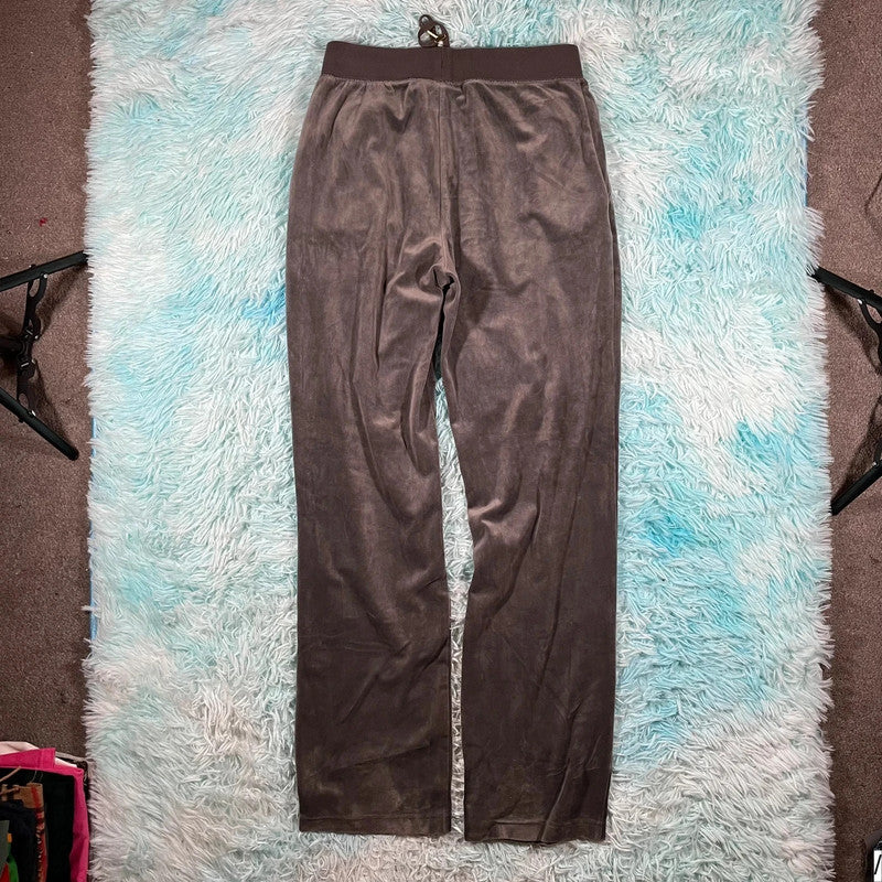 Grey Juicy Couture Velour Tracksuit Bottoms - Medium