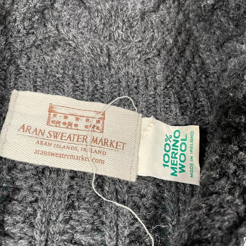 Grey Arran Knit Jumper Dress - XXL