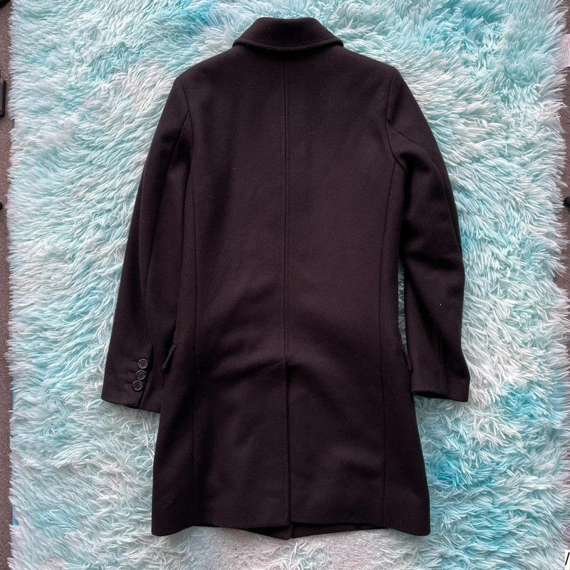 Vintage Black Gloverall Overcoat Jacket - Size 8