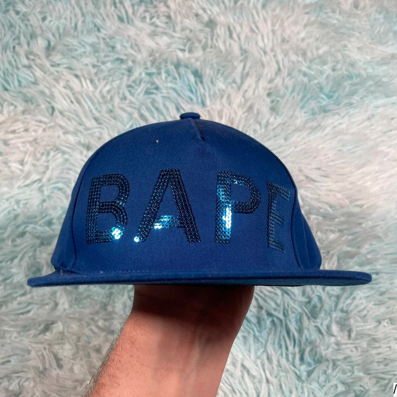 Blue Bape A Bathing Ape Cap Sequin
