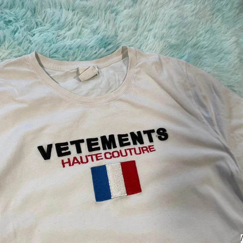 White Vetements Haute Couture T Shirt Spellout 2017