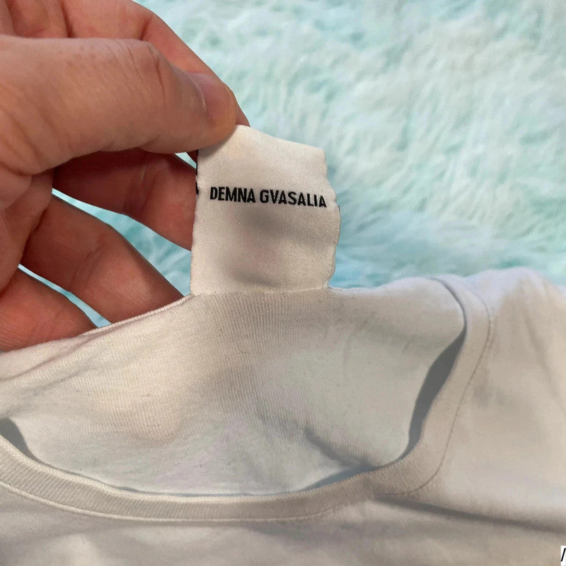 White Vetements Haute Couture T Shirt Spellout 2017