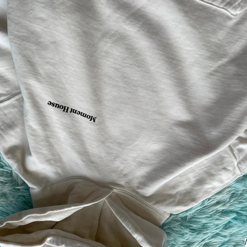White Moment House Graphic Hoodie - Large