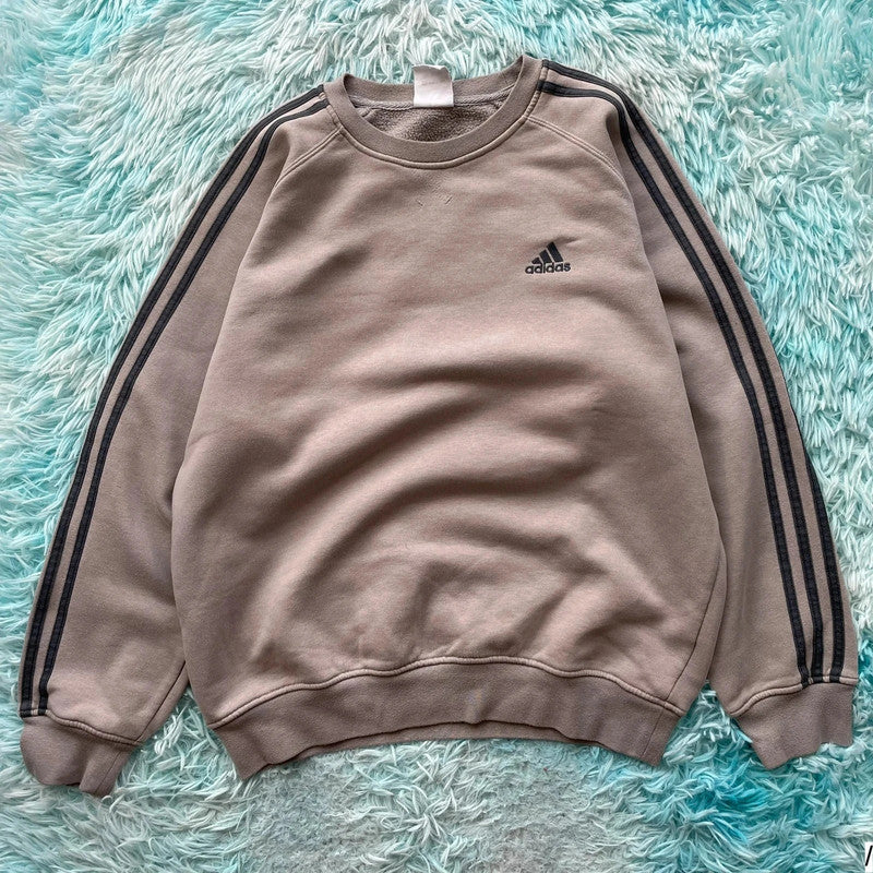 Vintage 00s Mocha Brown Adidas Sweatshirt - Medium