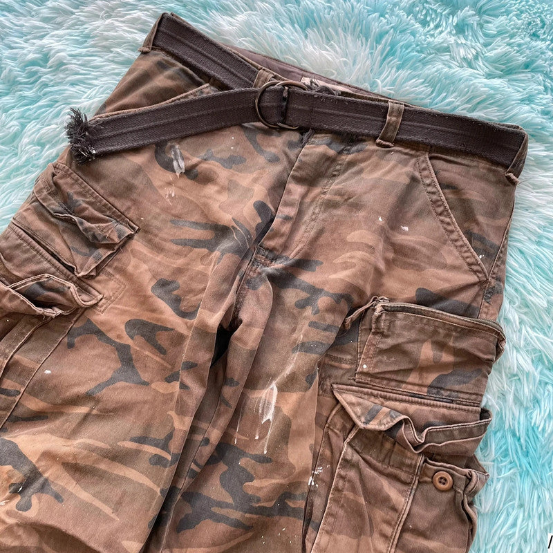 Vintage 00s Camo Abercrombie Army Cargo Pants - 31W 32L