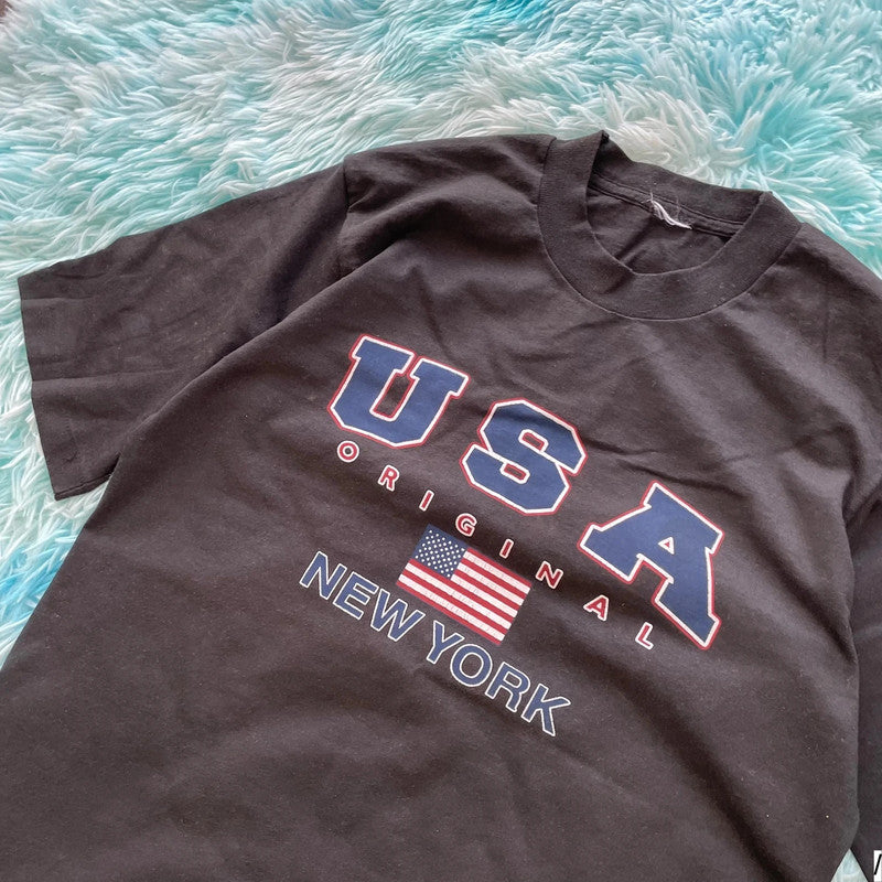 Vintage 90s Black New York T Shirt - Small