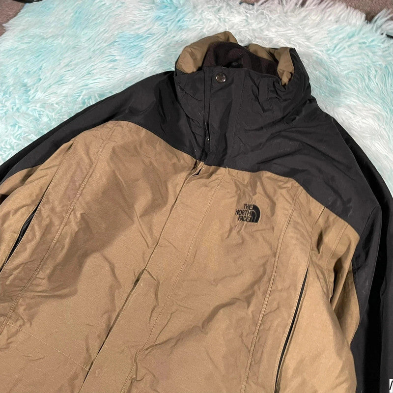 Vintage 90s Brown The North Face 3-in-1 Hyvent Windbreaker Jacket - Large