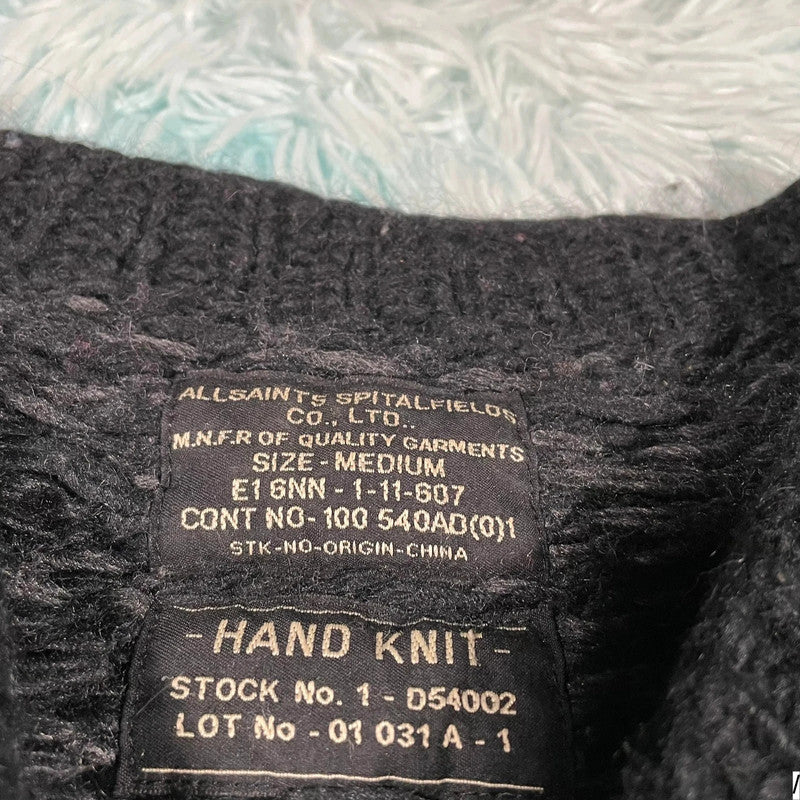 Grey AllSaints Handmade Knitted Cardigan - Mediun