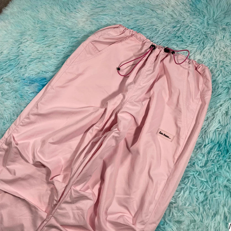 Pink iets frans Baggy Parachute Pants Urban Outfitters - Small