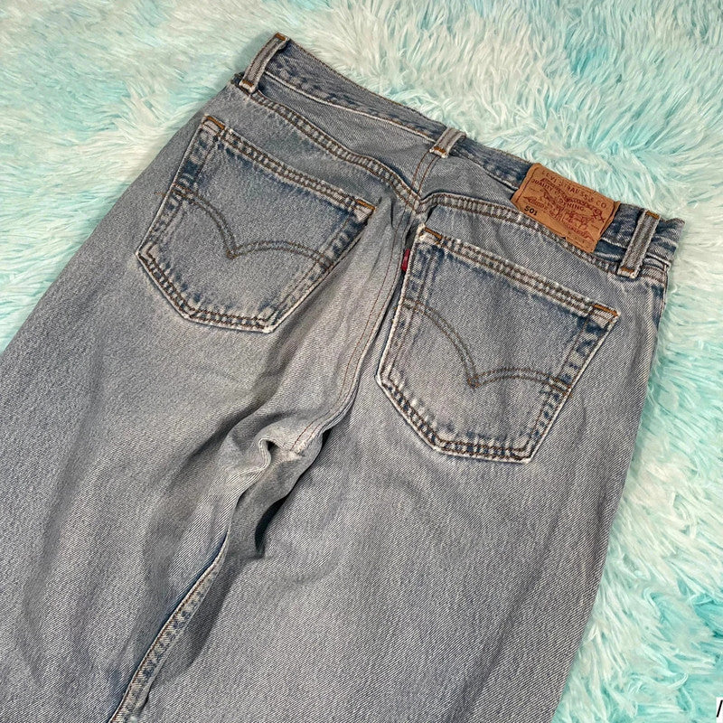 Vintage 90s Blue Levi’s 501 Jeans Straight Leg - 34W 34L