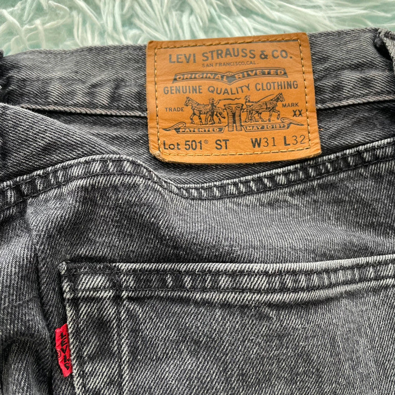 Black Levi’s 501 ST Jeans Straight Leg - W31 32L