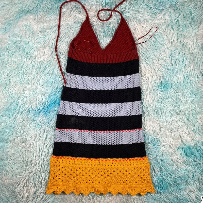 Mango Multicoloured Striped Knitted Cami Top - Small
