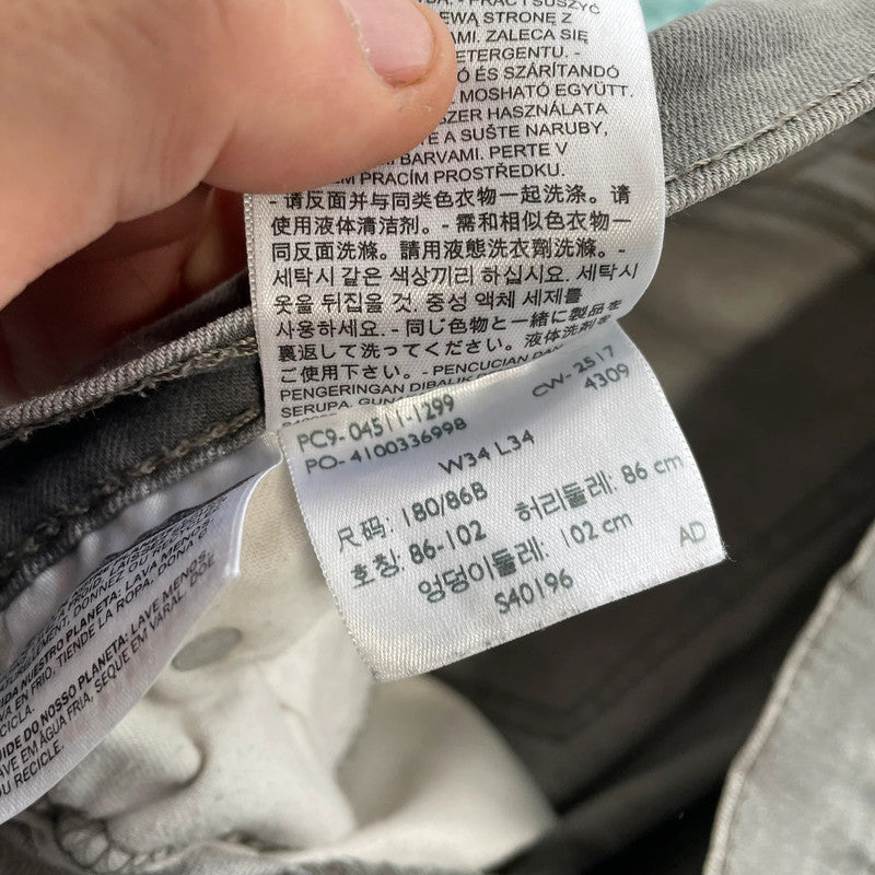 Grey Levi’s 511 Jeans Slim Straight Fit - W34 L34