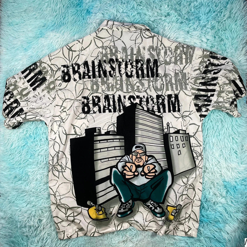 Vintage 90s Hip Hop Brainstorm Graphic Shirt - XL