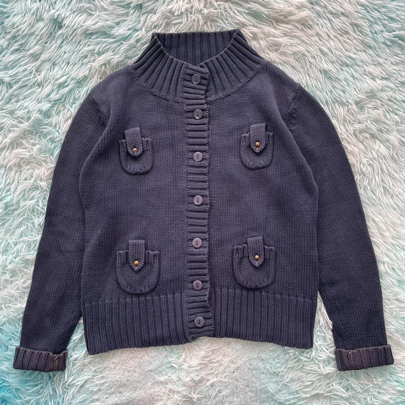 Vintage Navy Trucco Knitted Jumper - Size 10