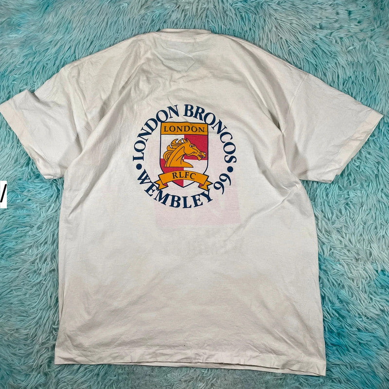 Vintage 1999 Virgin London Broncos T Shirt - XL