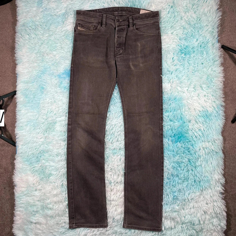 Dark Grey Diesel Jeans Safado Slim Straight Leg - 29W 32L