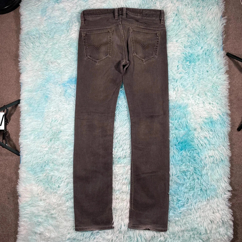 Dark Grey Diesel Jeans Safado Slim Straight Leg - 29W 32L