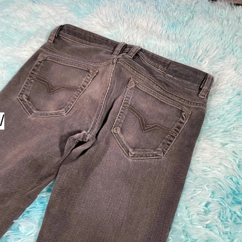 Dark Grey Diesel Jeans Safado Slim Straight Leg - 29W 32L