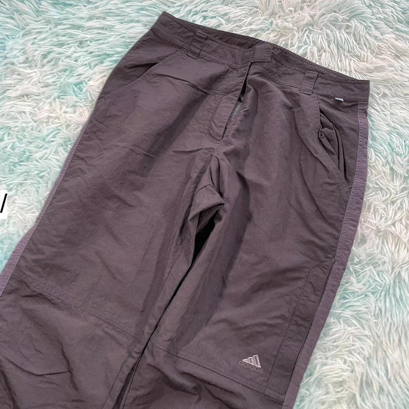 Vintage 90s Dark Grey Adidas Tracksuit Bottoms - Size 14