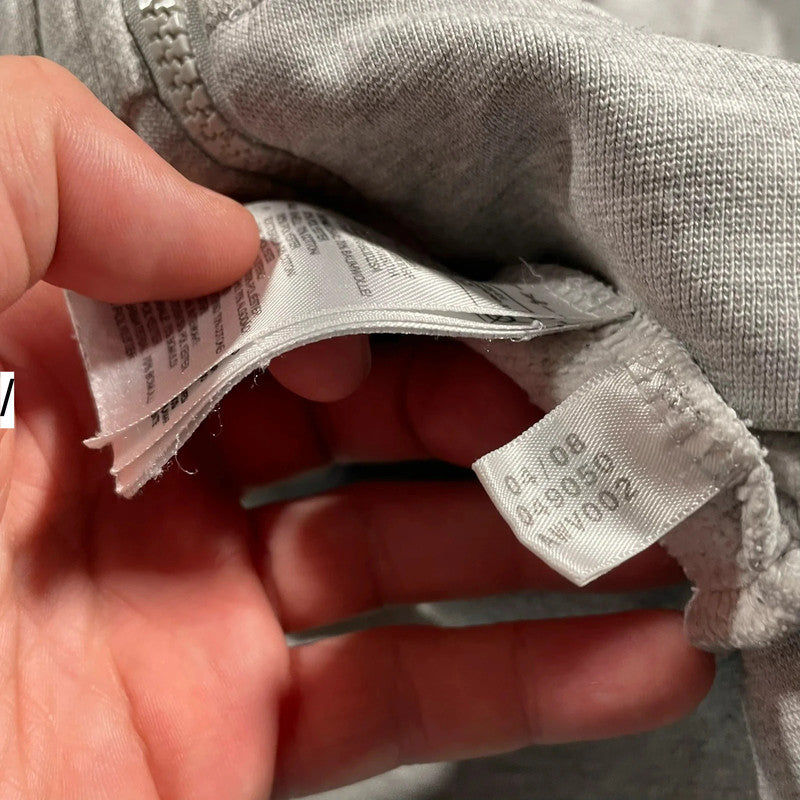 Vintage 00s Grey Adidas Hoodie Full Zip - XL
