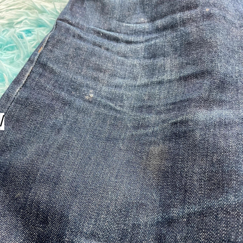Navy Uniqlo Selvedge Jeans Straight Leg - W33 32L