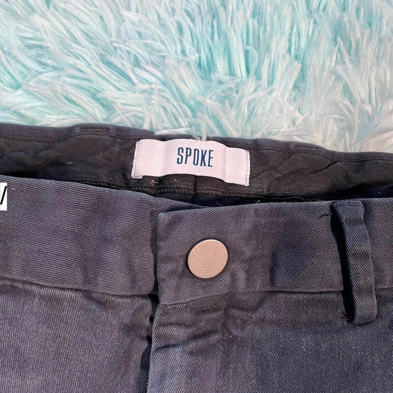 Dark Navy Spoke Trousers Cashmere - 32W
