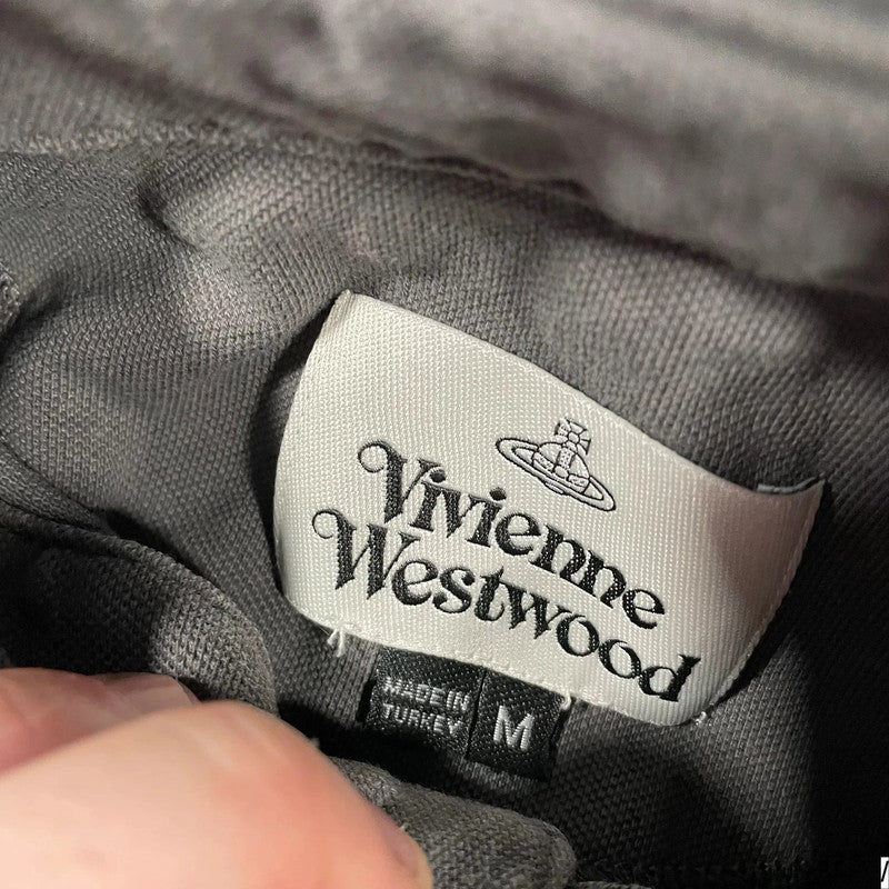 Grey Vivienne Westwood Polo Shirt Long Sleeve - Medium