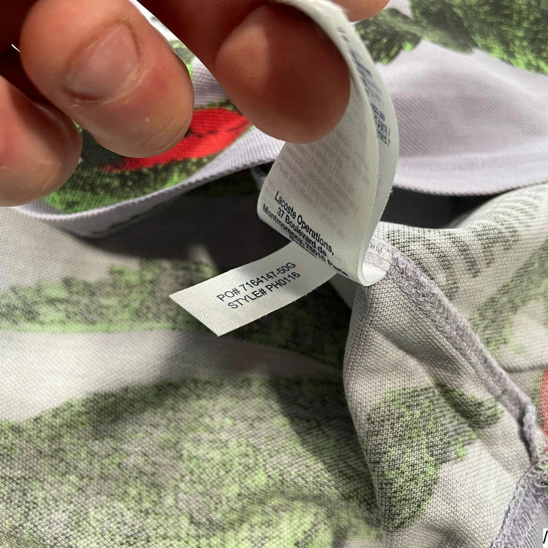 Lilac Purple Lacoste Chinatown Market Polo Shirt - Large
