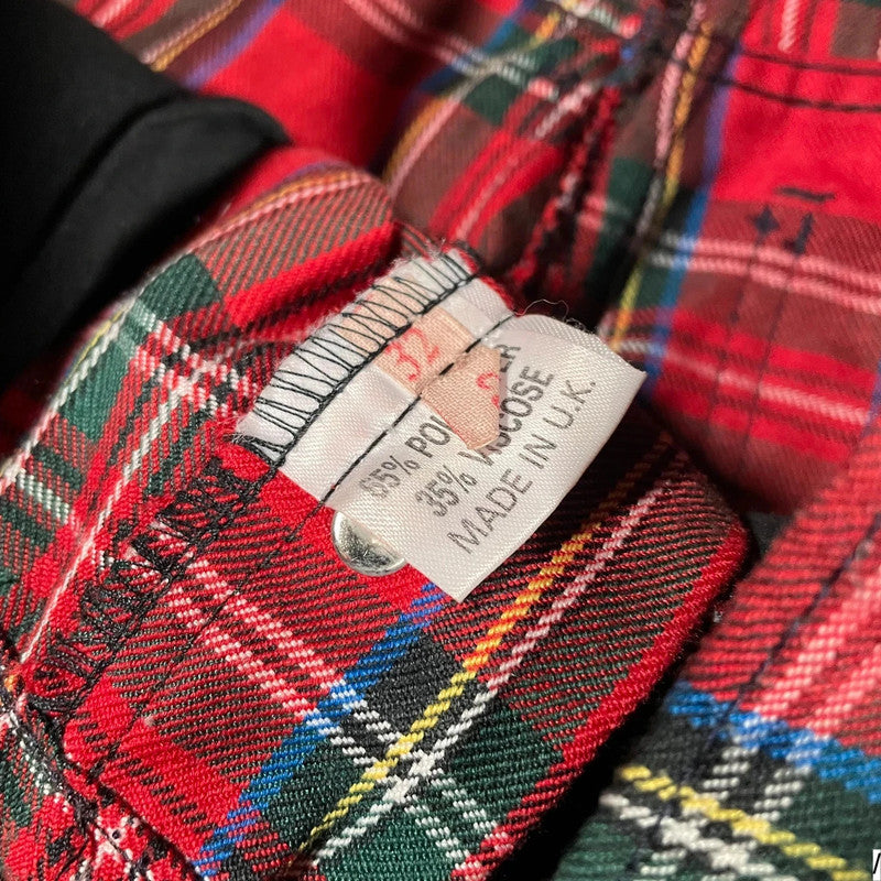 Vintage 90s Red Tartan Golf Trousers - 32W 32L