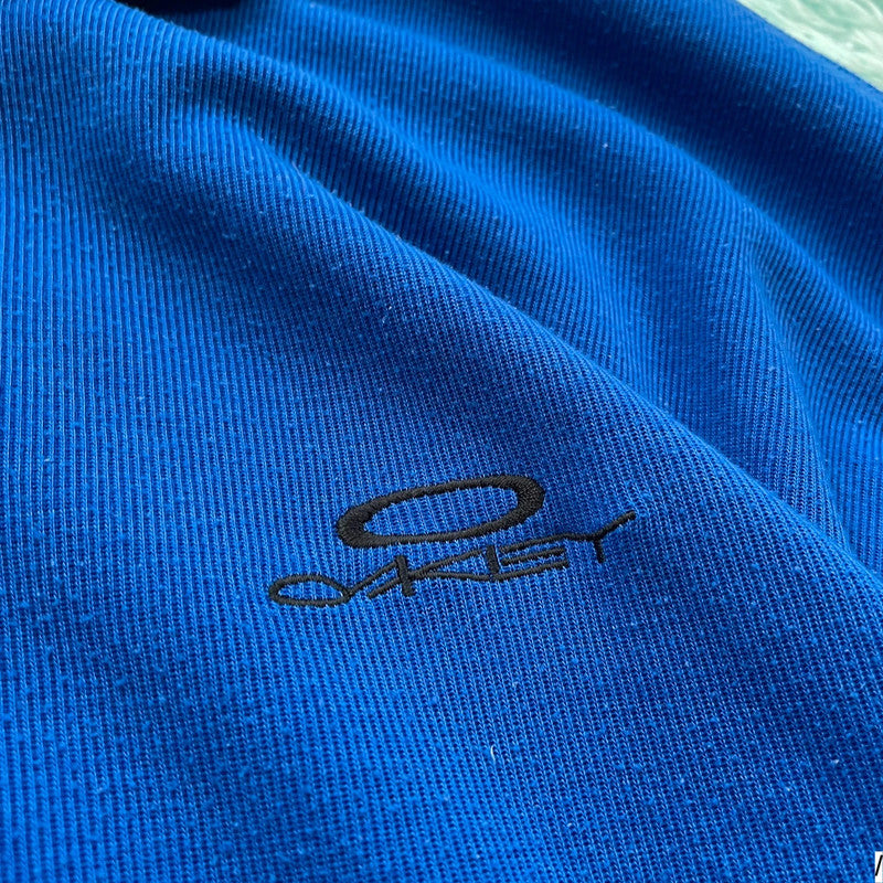Vintage Blue Oakley Software Polo Shirt - XL