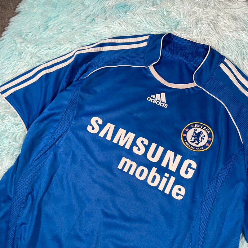 Vintage 2005-2006 Chelsea Shirt Adidas Home Kit - Large