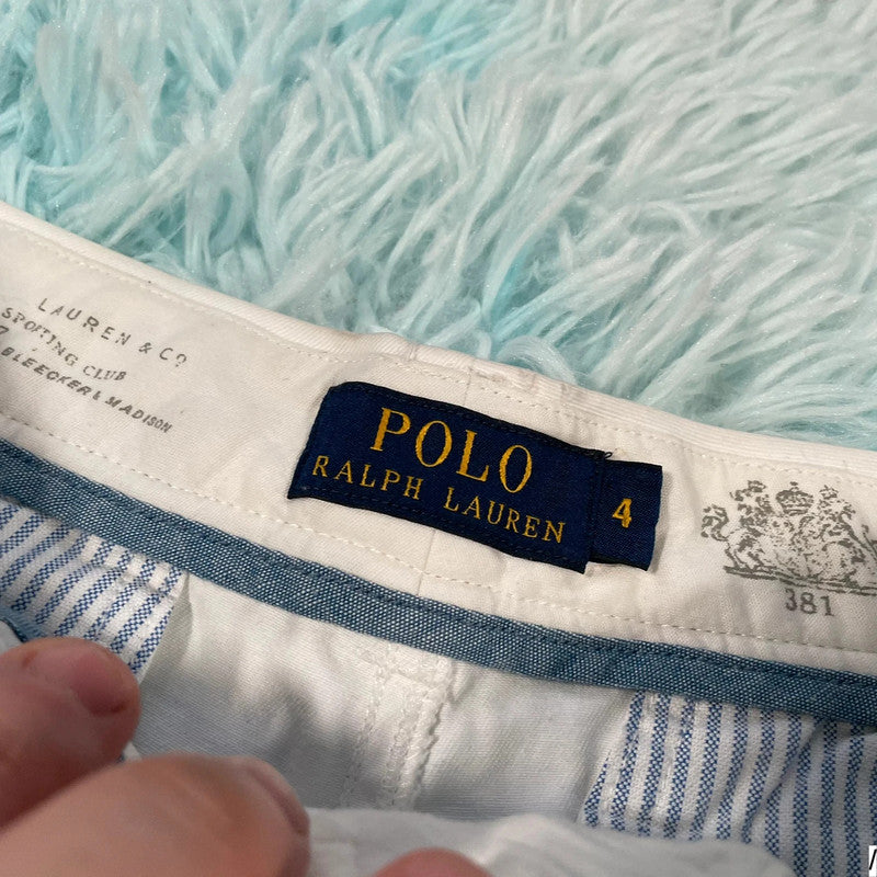 White Polo Ralph Lauren Chino Shorts - Size 4