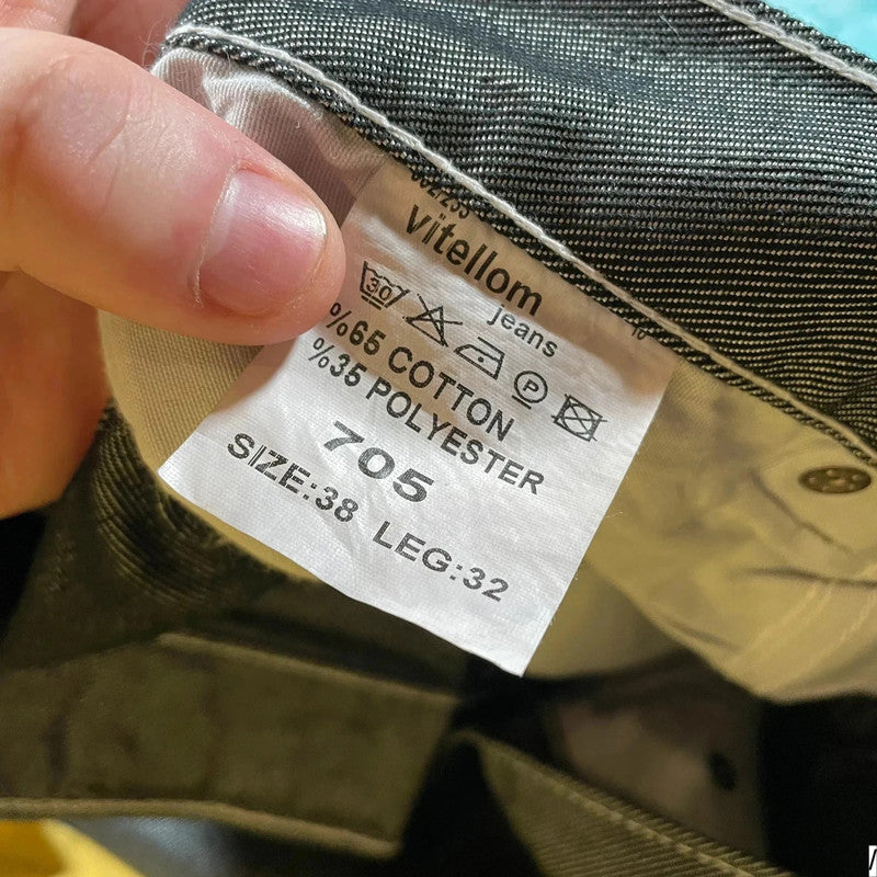Deadstock Vintage 90s Vitellom Jeans Silver - 38W 32L