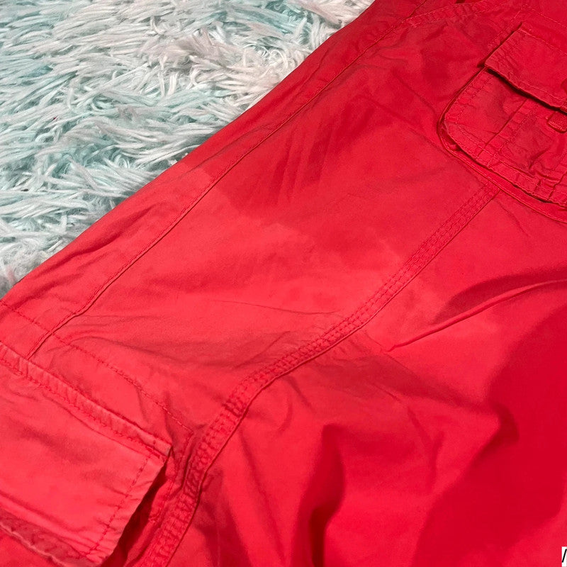 Vintage Y2K Red Cargo Trousers - Size 10