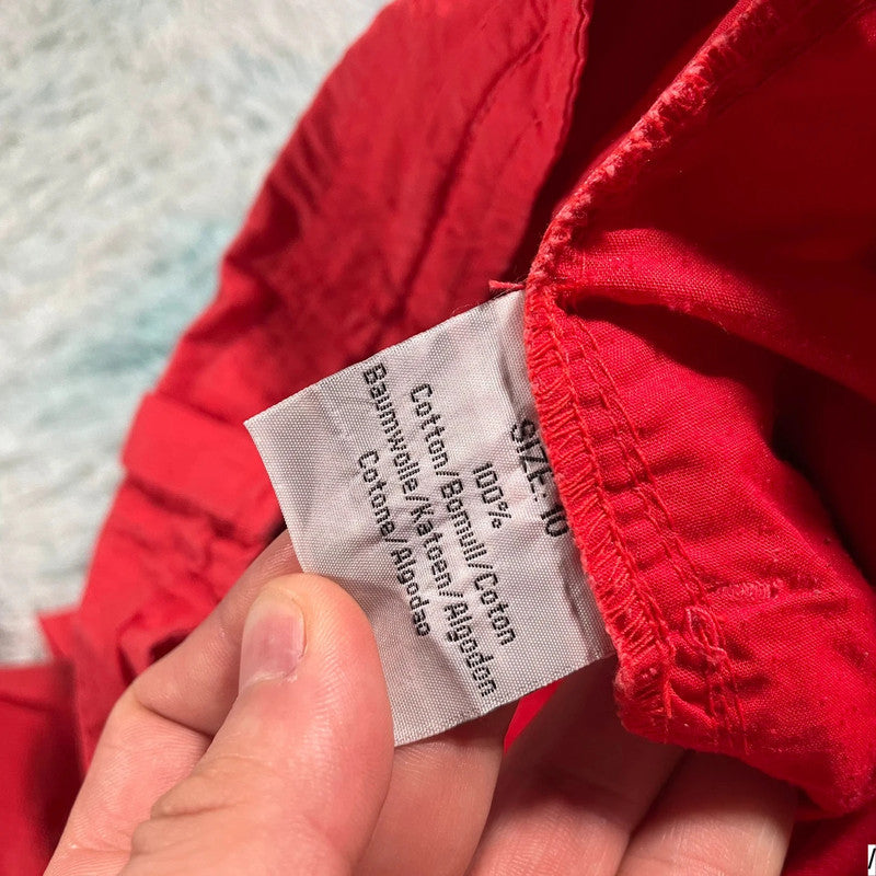 Vintage Y2K Red Cargo Trousers - Size 10