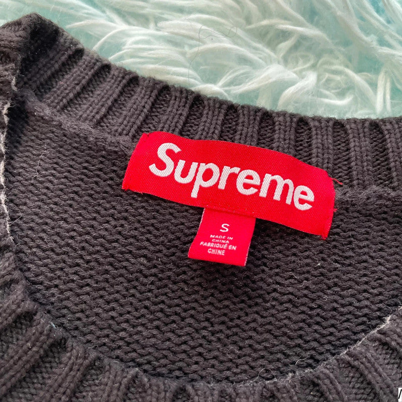 Black Supreme Futura Knitted Jumper - Small