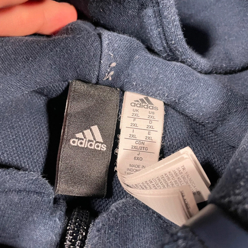 Navy Harlequins Adidas Hoodie - XXL