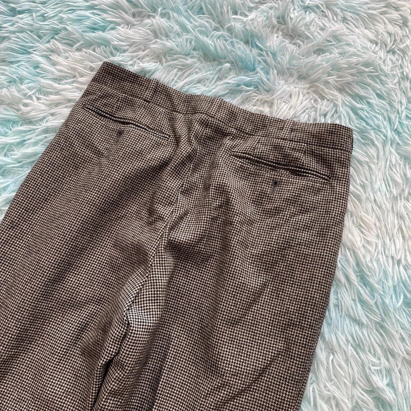 Vintage 80s Black & White Saint Laurent Trousers - 30W