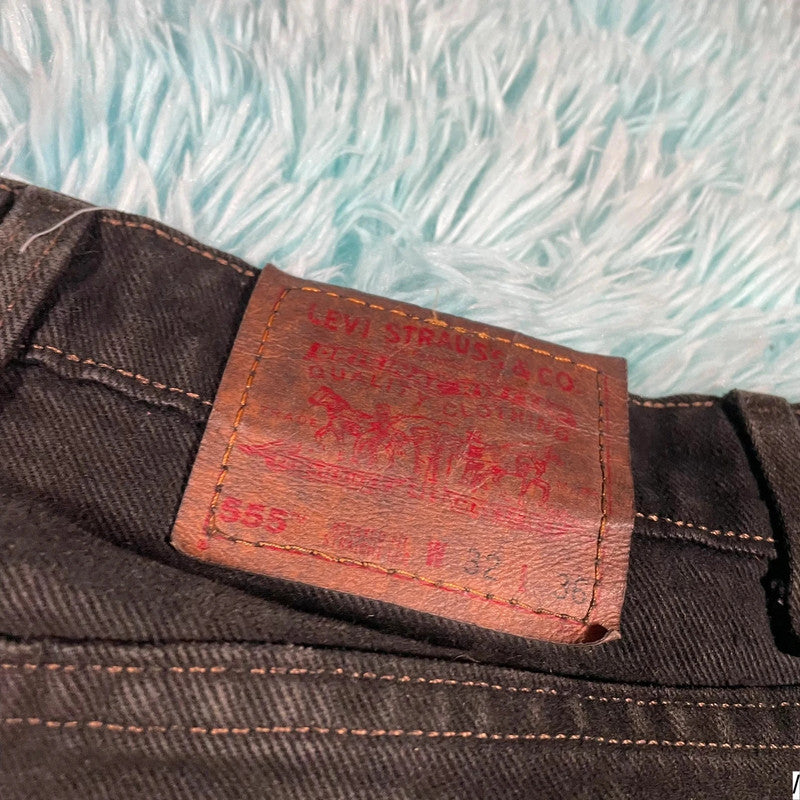 Vintage 90s Black Levi’s Jeans 555 Straight Leg - W32 L36