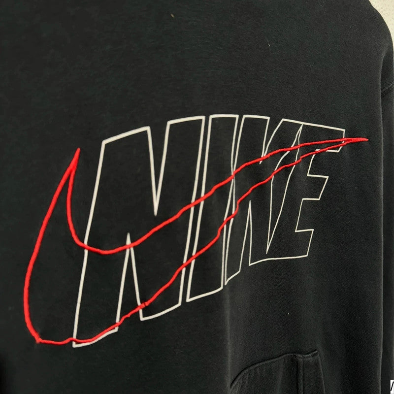 Black Nike Club Hoodie Spellout - XS