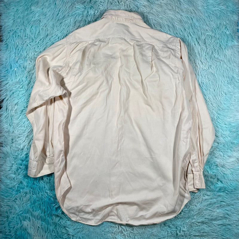 Vintage 90s Cream Nigel Cabourn Cricket Club Shirt - XL